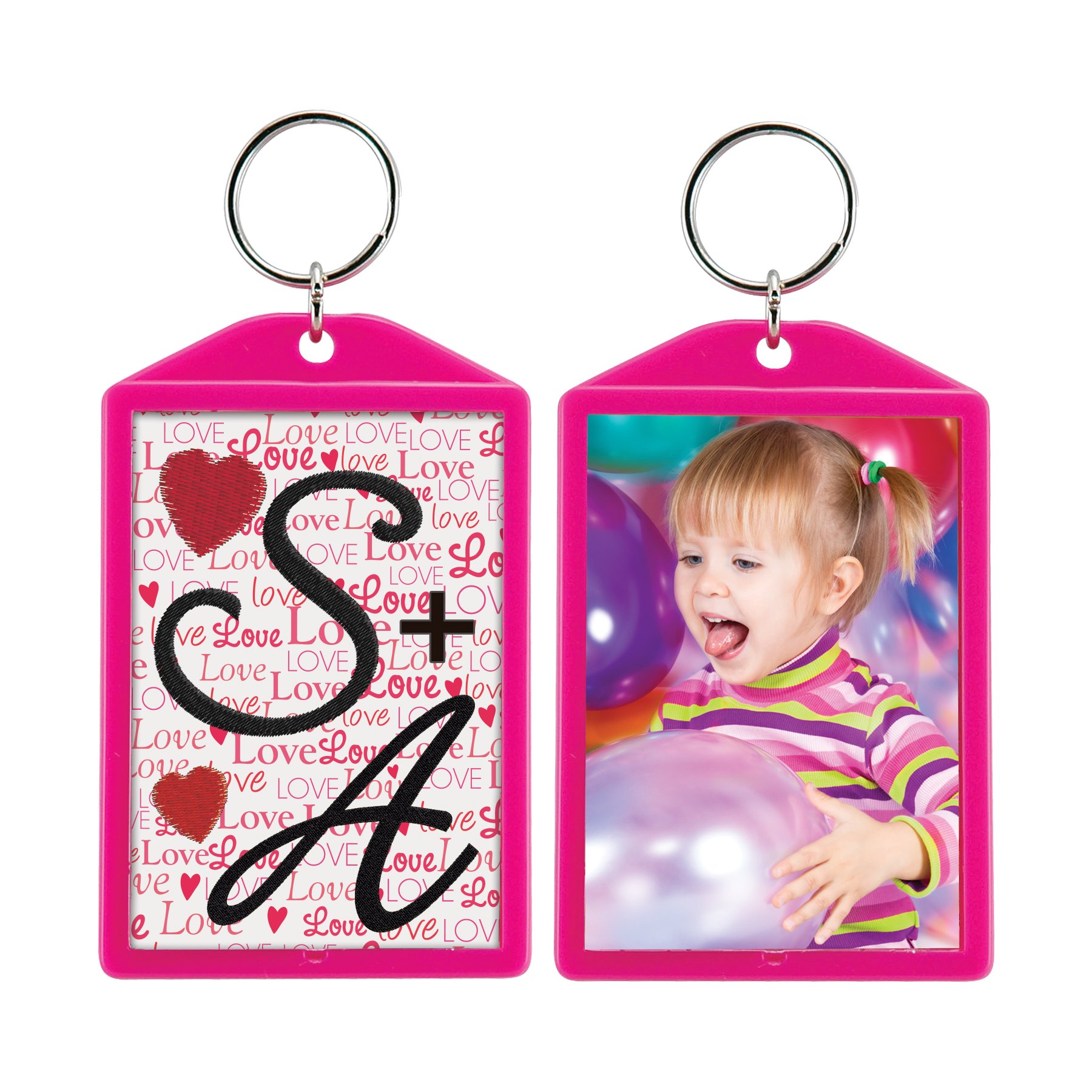 Opaque Color Photo Keychains - Customizable Durable Accessories for Bags, Keys, and Gifts