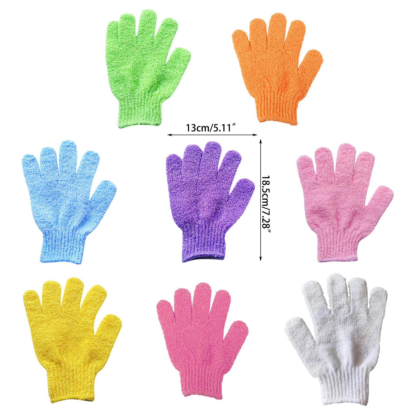 Exfoliating Body Scrub Gloves for Shower - Double Sided Bath & Skin Cleaning Mitts for Smooth Skin - Pink Spa Gloves for Women & Men - Perfect for Dead Skin Removal & Dry Brushing at Home