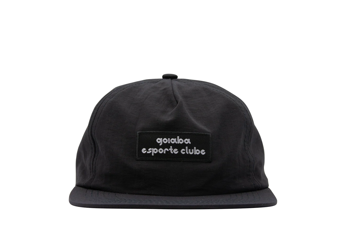 Goiaba E.C. Pinched Front Nylon Baseball Cap - Adjustable Black Unisex Hat for Outdoor Sports, Running & Casual Wear