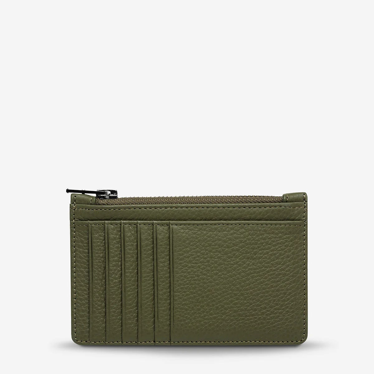 Status Anxiety Avoiding Things Leather Wallet in Khaki - Stylish & Slim RFID Blocking Wallet for Men & Women | Perfect for Travel, Business & Everyday Use