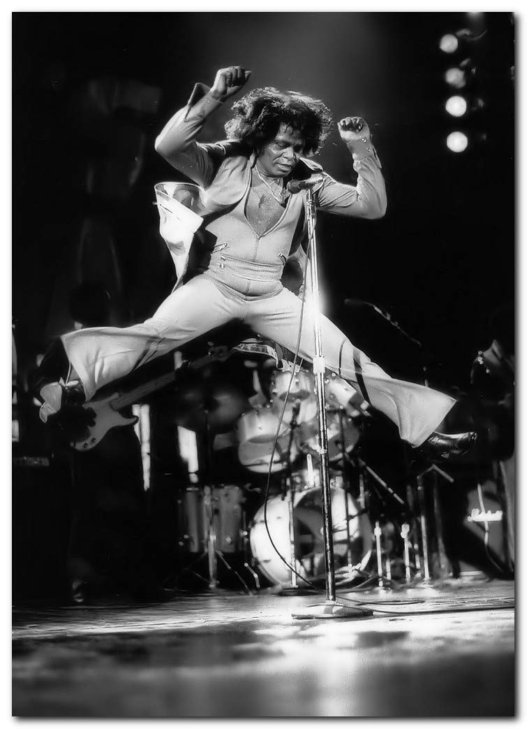 James Brown Poster Wall Art - 13x19 Inches Framed Music Decor for Office & Living Room | Perfect for Home, Studio & Gift Ideas