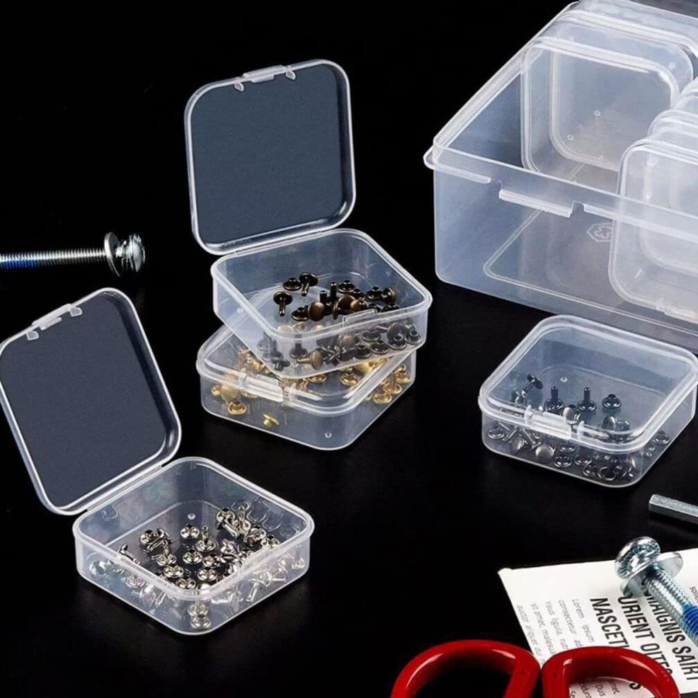 EXCEART Clear Tote Box Grid Storage Organizer for Earrings, Rings & Necklaces - Jewelry Box with Mini Compartments - Perfect for Birthday, Mother's Day Gifts & Jewelry Organization at Home
