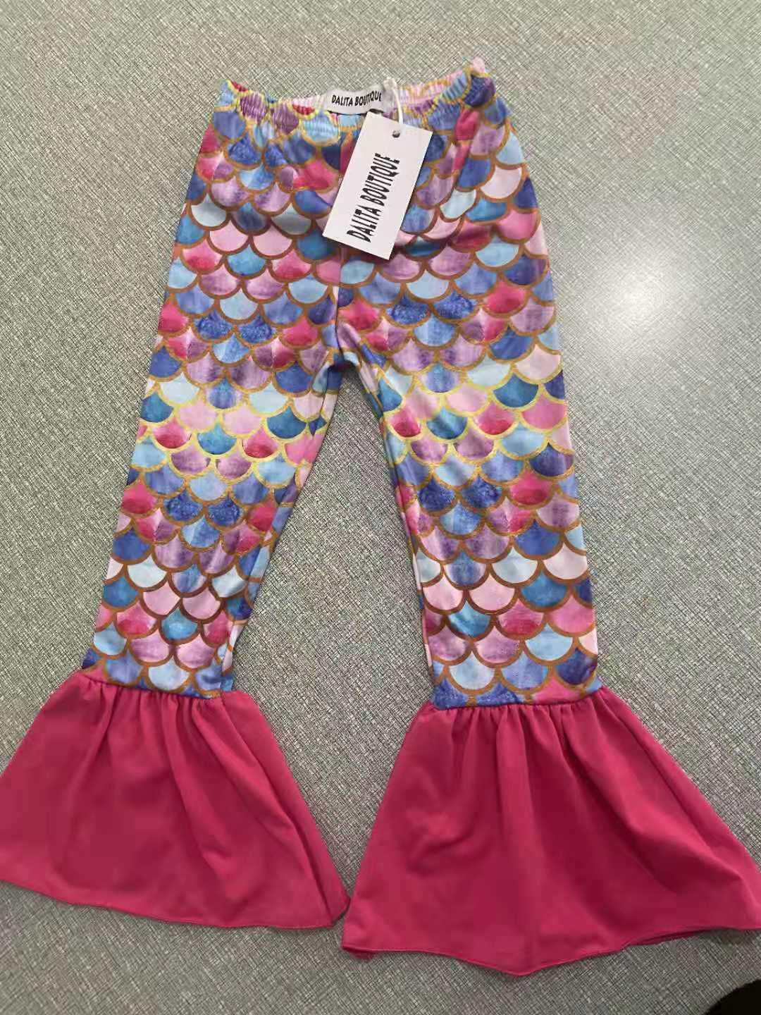 ELSANI Toddler Girls Leopard Print Ruffle Leggings - Flare Pants with Bell Bottoms for Playdates, Parties & Everyday Wear