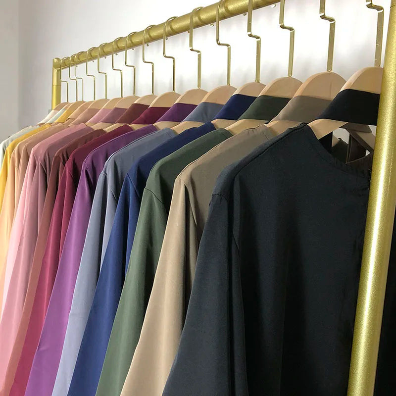 Basic Plain Nida Abaya with Free Belt - Modest Muslim Dress for Women - Perfect for Prayer, Eid, and Special Occasions