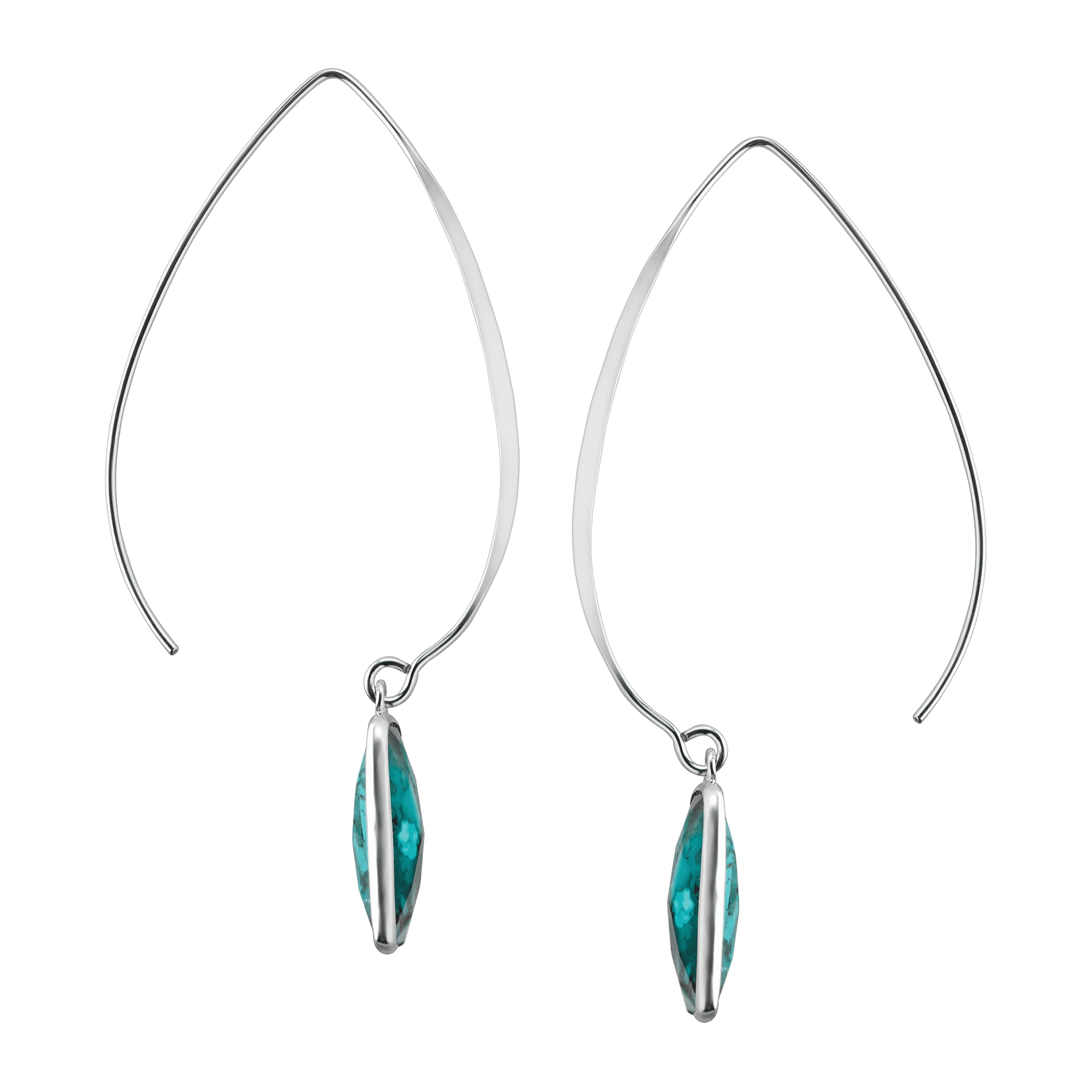 Silpada 'Oasis' Sterling Silver Compressed Turquoise Drop Earrings | Handmade Boho Jewelry for Women | Perfect for Weddings, Parties & Everyday Wear