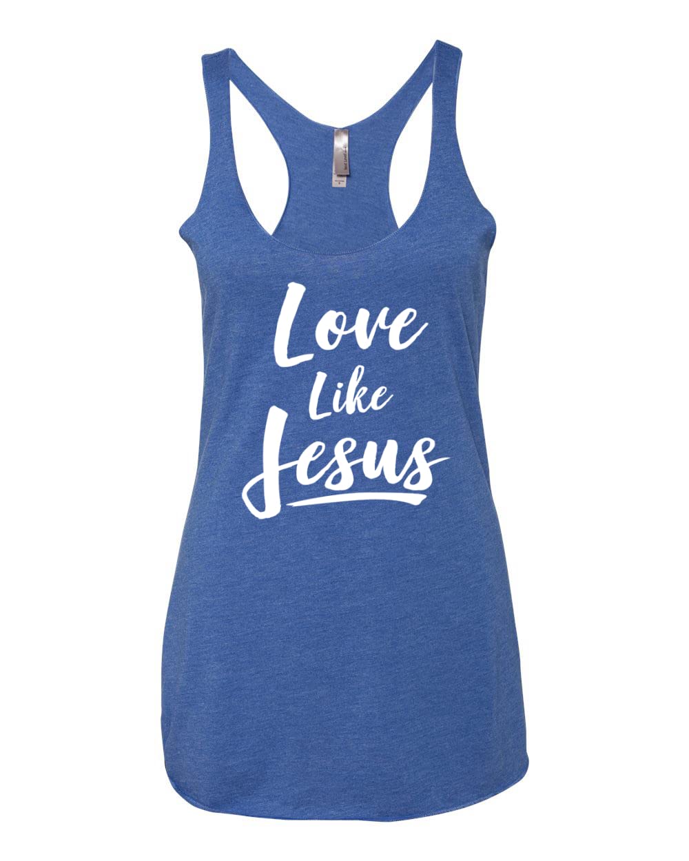 Christian Tri-Blend Racerback Tank Top - Love Like Jesus Inspirational Shirt for Women | Church, Bible Study & Everyday Faith Wear
