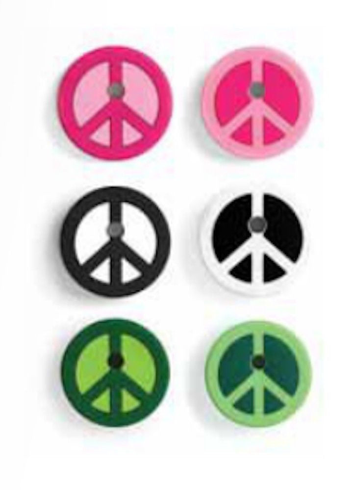 Kikkerland Peace Sign Keycap Set of 2 - Colorful Mechanical Keyboard Keycaps for Gamers & Typists - Perfect for Customizing PC, Laptop, and Gaming Keyboard Accessories