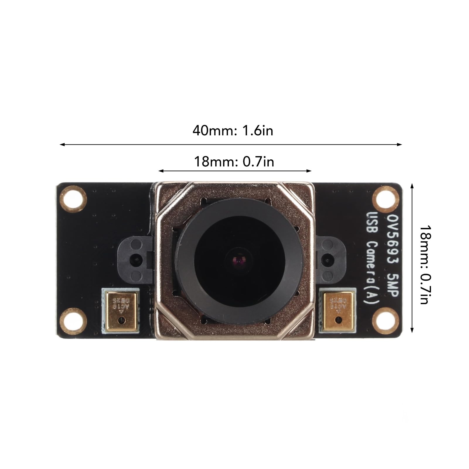 5MP USB 2.0 Webcam for Computer - OV5693 Camera Module with Wide FOV | HD Video Recording for Security Systems, Video Conferencing & Portable Monitoring (Windows/Mac Compatible) - Perfect for Home Office, Online Classes & Surveillance