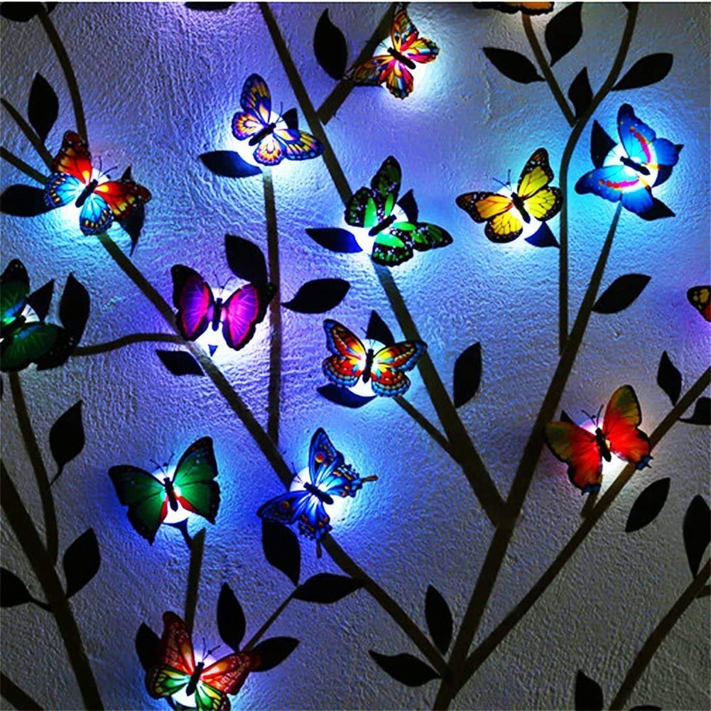 **LebonYard Colorful LED Butterfly Night Light for Kids - Plug-in Wall Decor, Cute Butterfly Room Lights for Girls, Perfect Birthday Gift (1PC) - Ideal for Bedrooms, Nurseries, and Kids' Parties**