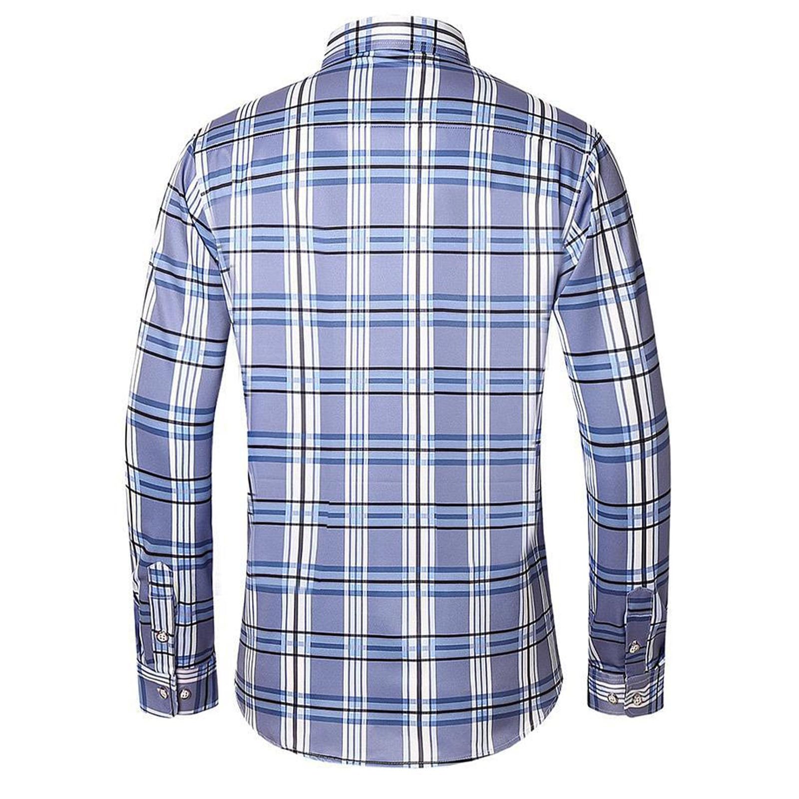 Plus Size Men's Dress Shirts - Loose Fit Long Sleeve Button Down Business Casual Shirts for Office Work | Formal & Professional Attire for Big & Tall Men