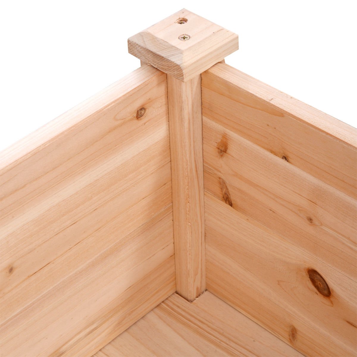 Elevated Wooden Raised Garden Bed Kit - Outdoor Vegetable & Herb Planter Box for Gardening, Patio, Backyard, and Balcony Use
