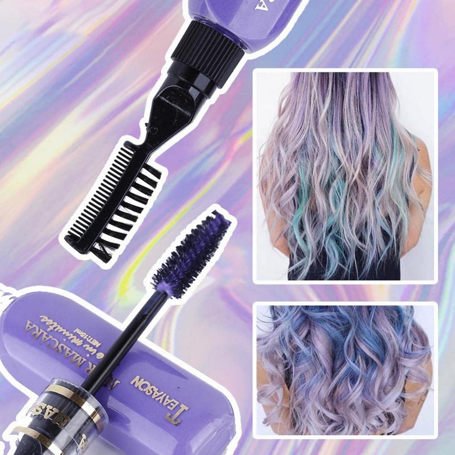 **ZITIANY Temporary Hair Mascara & Color Chalk - Wine Red | Professional Hair Dye for Girls & Kids | Non-Permanent, Easy Wash Out | Perfect for Parties, Halloween & Cosplay**