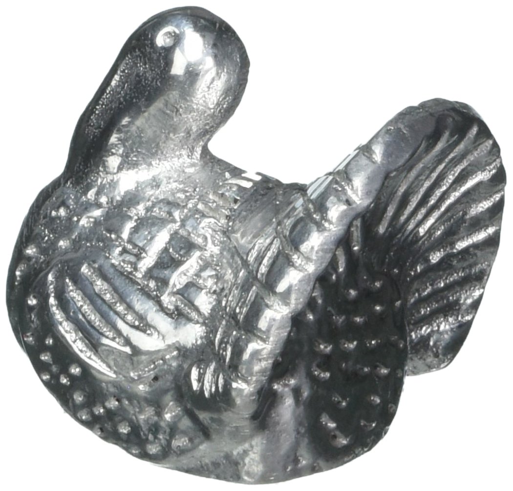 MARIPOSA Silver Brillante Turkey Napkin Weight - Handmade in Mexico from Recycled SANDCAST Aluminum | Elegant Table Setting Accessory for Thanksgiving, Christmas Dinner & Special Occasions