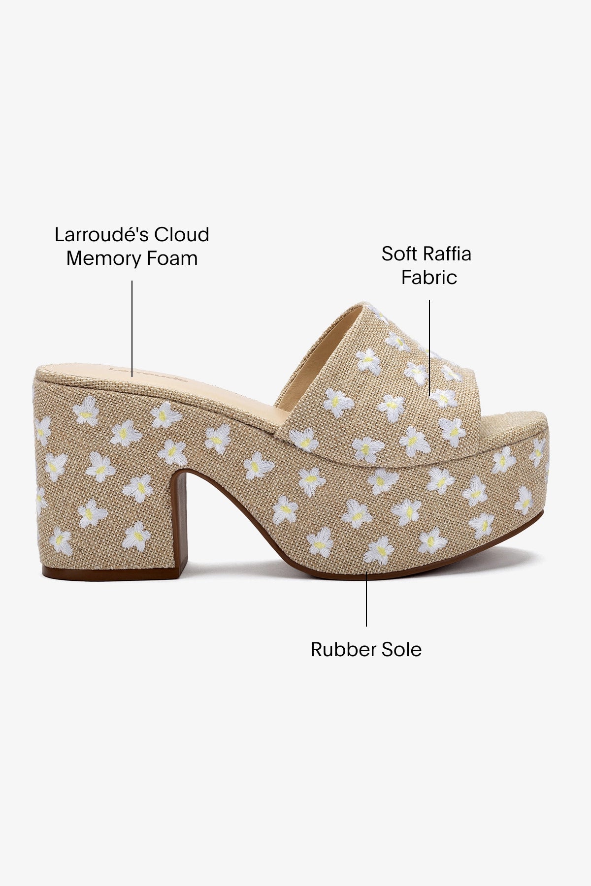 Comfortable Miso Platform Sandals in Natural Raw Linen | Women's Summer Fashion Footwear for Beach, Vacation & Casual Outings