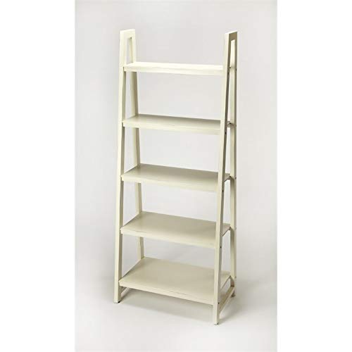 Beaumont Lane 5 Shelf White Bookcase - Modern Bookshelf for Living Room, Bedroom & Office Storage