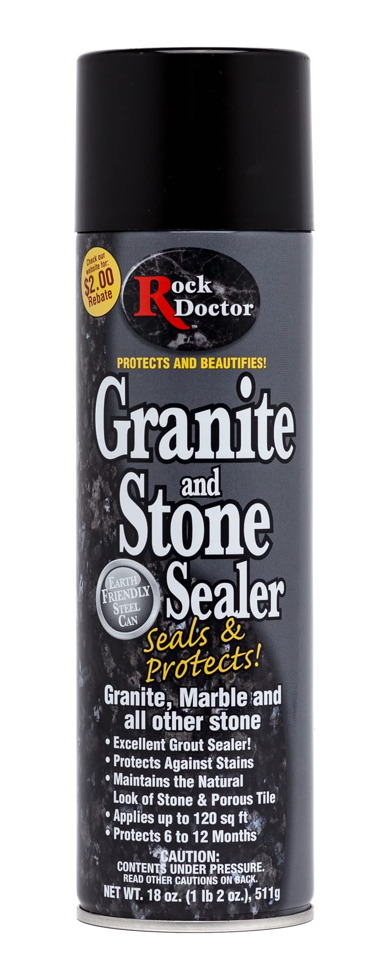 Rock Doctor Granite Sealer - Water-Based Stain Protector for Marble, Stone & Tile Countertops | Streak-Free Finish | Indoor & Outdoor Use | 2-Pack | Perfect for Kitchen, Bathroom & Outdoor Stone Surfaces