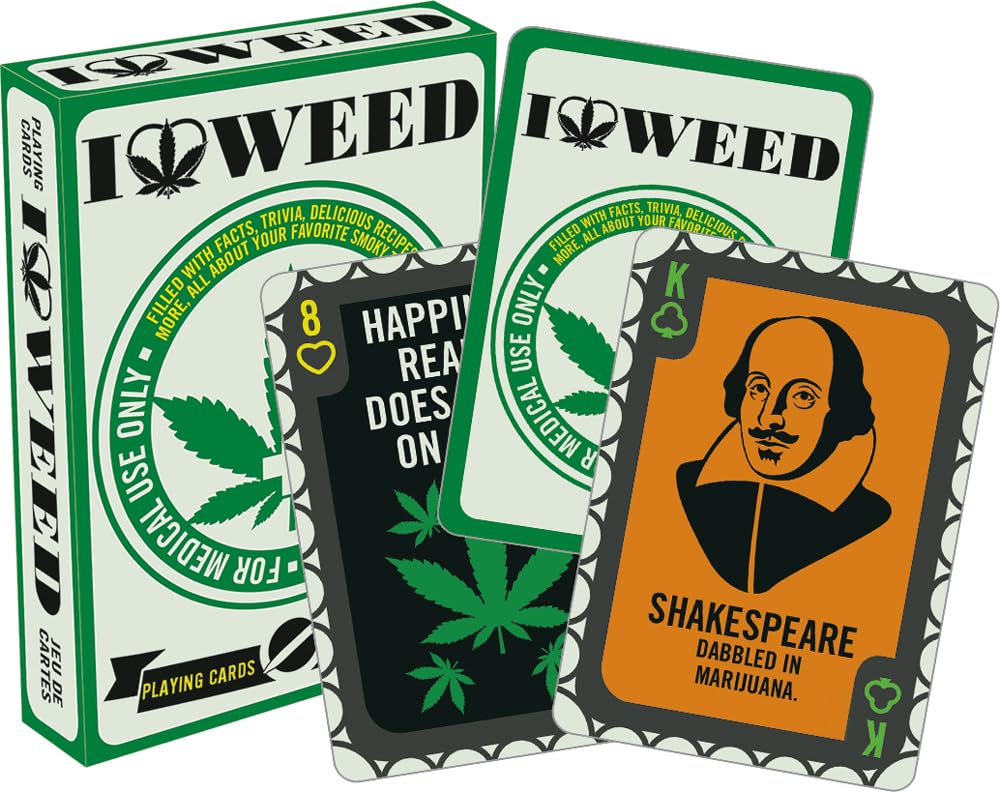 AQUARIUS Weed Playing Cards - Premium Weed-Themed Deck for Poker, Blackjack & Card Games - Collectible Cannabis Merchandise - Standard Poker Size with Linen Finish - Perfect for Game Nights & 420 Parties