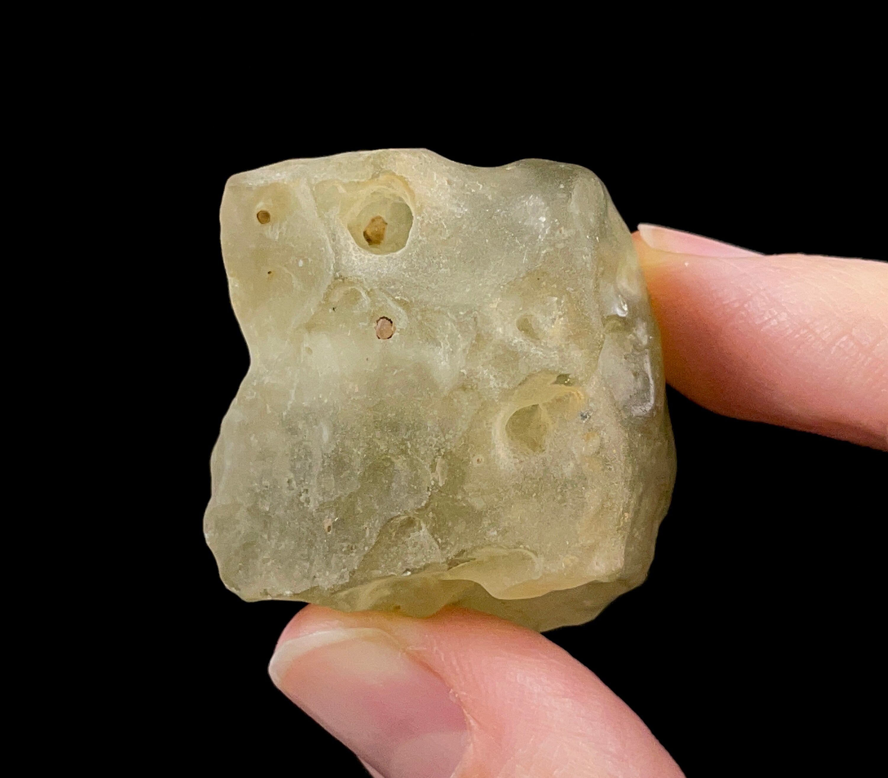 Libyan Desert Glass Raw Crystal - Rare B Grade Natural Mineral Specimen | Unique Gift for Collectors, Home Decor & Healing Crystal Use | Perfect for Meditation, Energy Work & Display