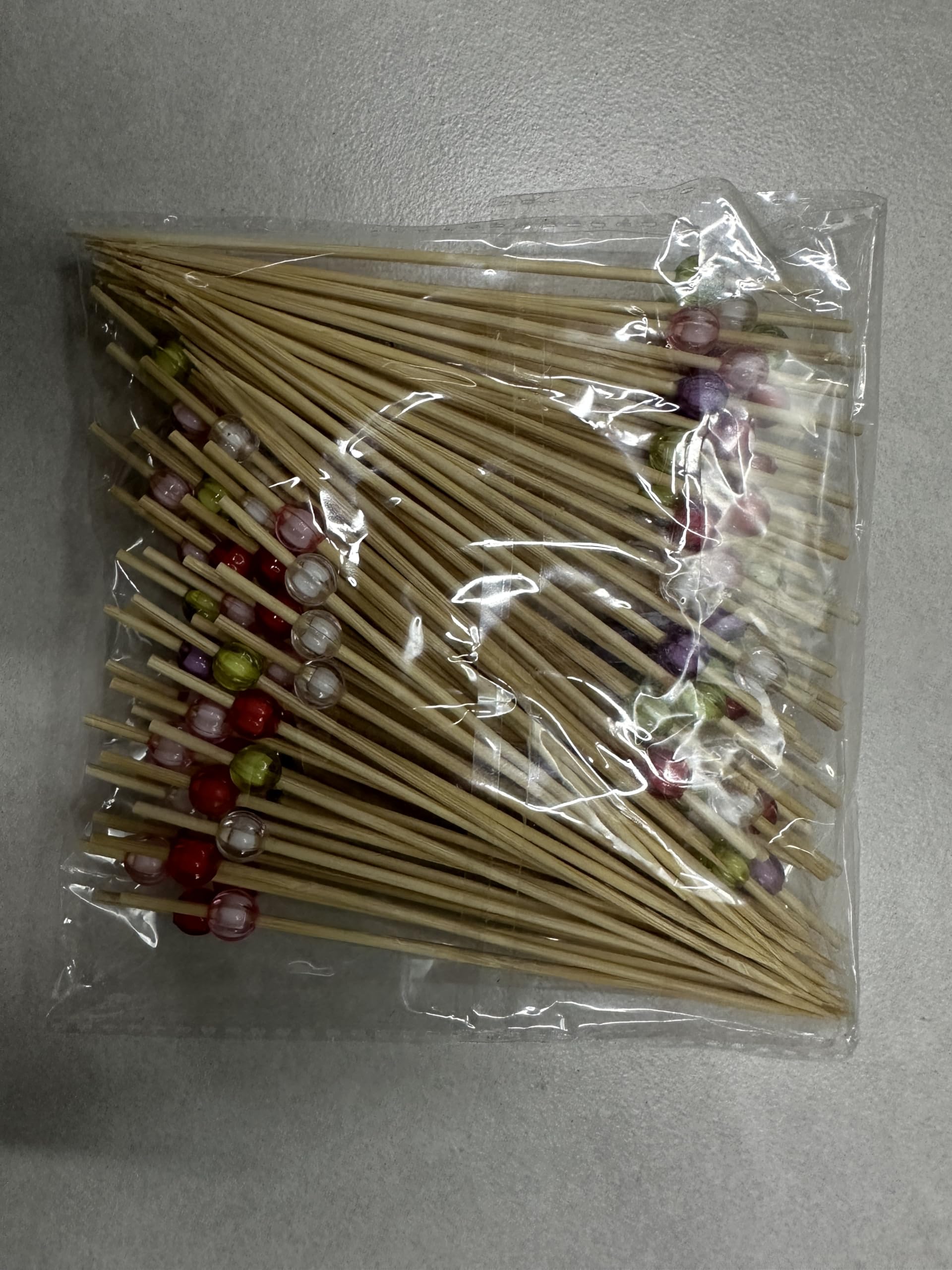 100PCS Acrylic Bead Cocktail Picks - Decorative Food Toothpicks for Appetizers, Fruits, Cakes, Sandwiches, Canapés & BBQ Skewers | Perfect for Parties, Weddings, and Home Entertaining