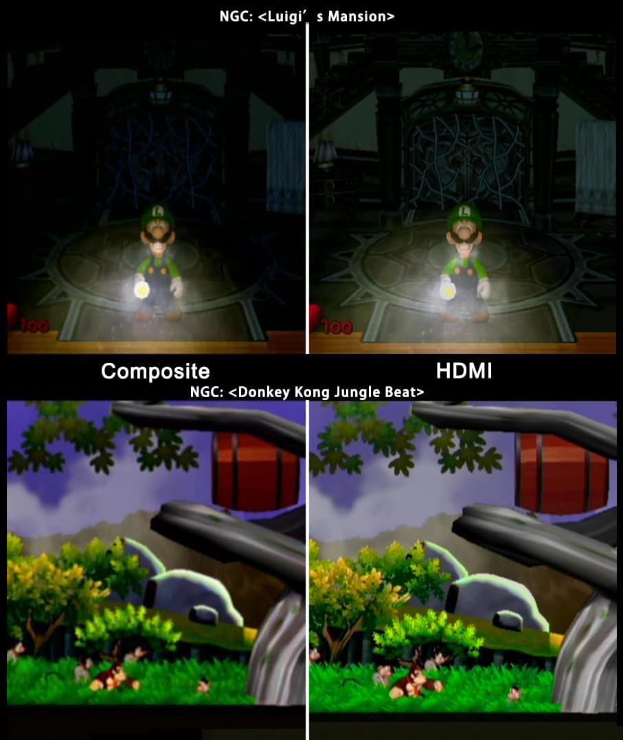 Premium 3-in-1 HDMI Adapter for GameCube, N64 & SNES - HD Link Cable with S-Video Output, 4:3/16:9 Aspect Ratio Switch - Enhanced Video Quality for Retro Gaming on Modern TVs - Perfect for Classic Console Enthusiasts and Gaming Collectors