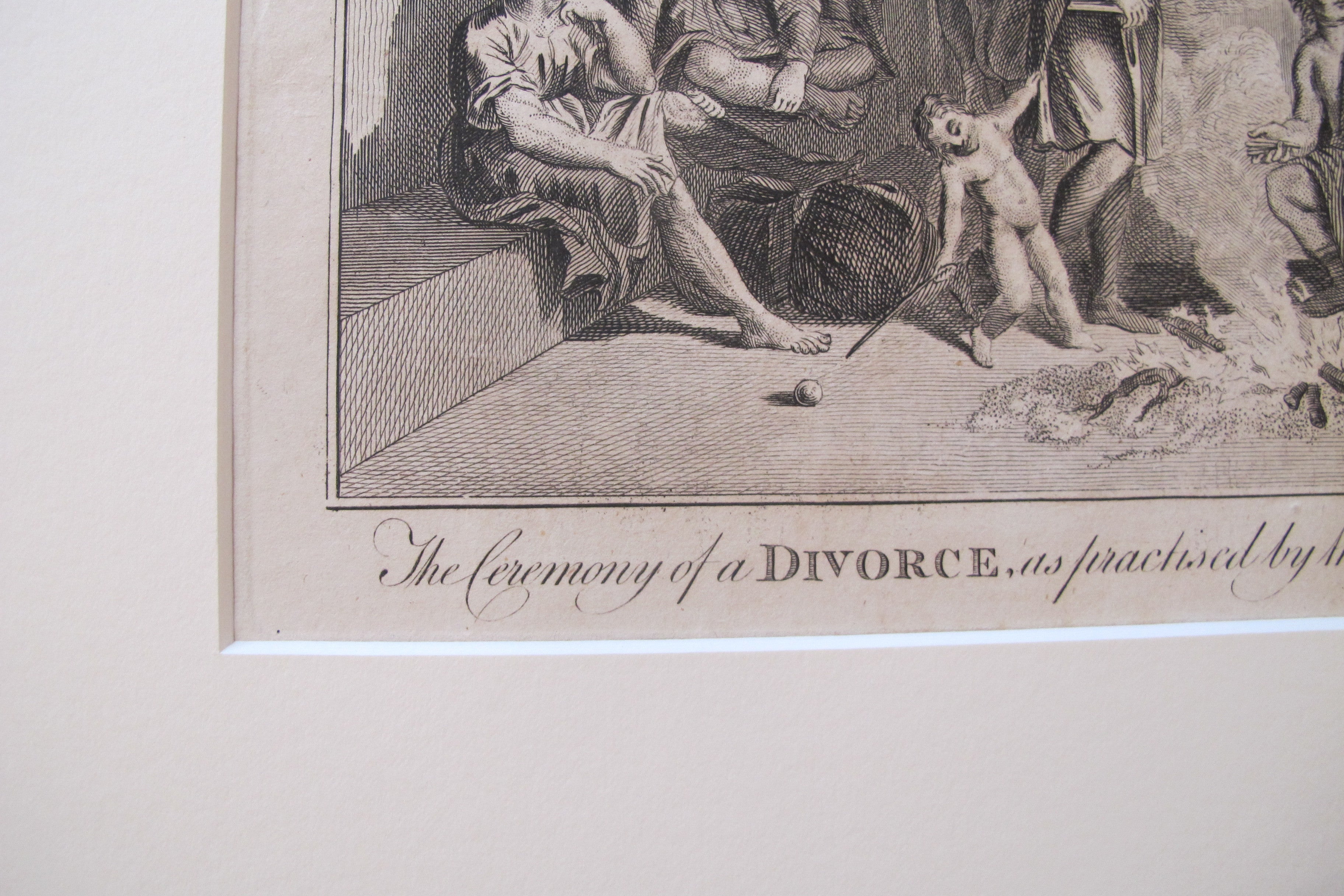 1780 British Copperplate Engraving: Native Canadian Divorce Ceremony in North America | Historical Art Print for Collectors & Decor