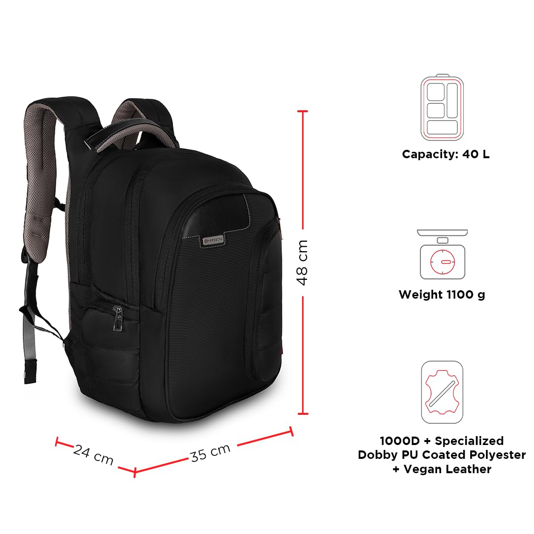 Harissons Bags Vervo Waterproof Laptop Backpack for Men & Women - 15.6 Inch Travel Backpack with USB Charging Port & Rain Cover - Perfect for Work, School, College & Business Trips