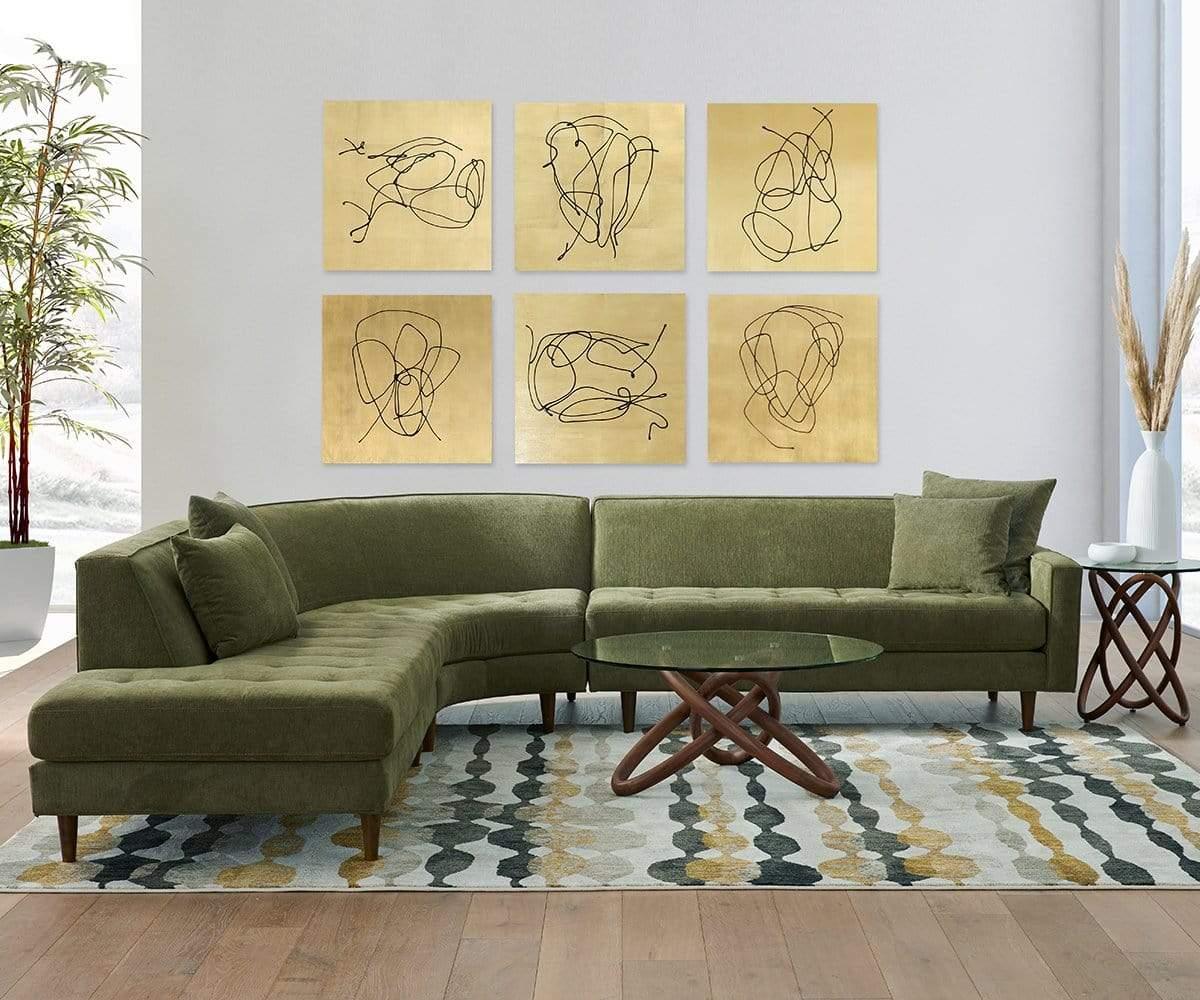 Stylish Ingrid Left Sectional Sofa - Modern L-Shaped Couch for Living Room, Lounge & Home Theater - Comfortable Fabric Upholstery with Reversible Chaise