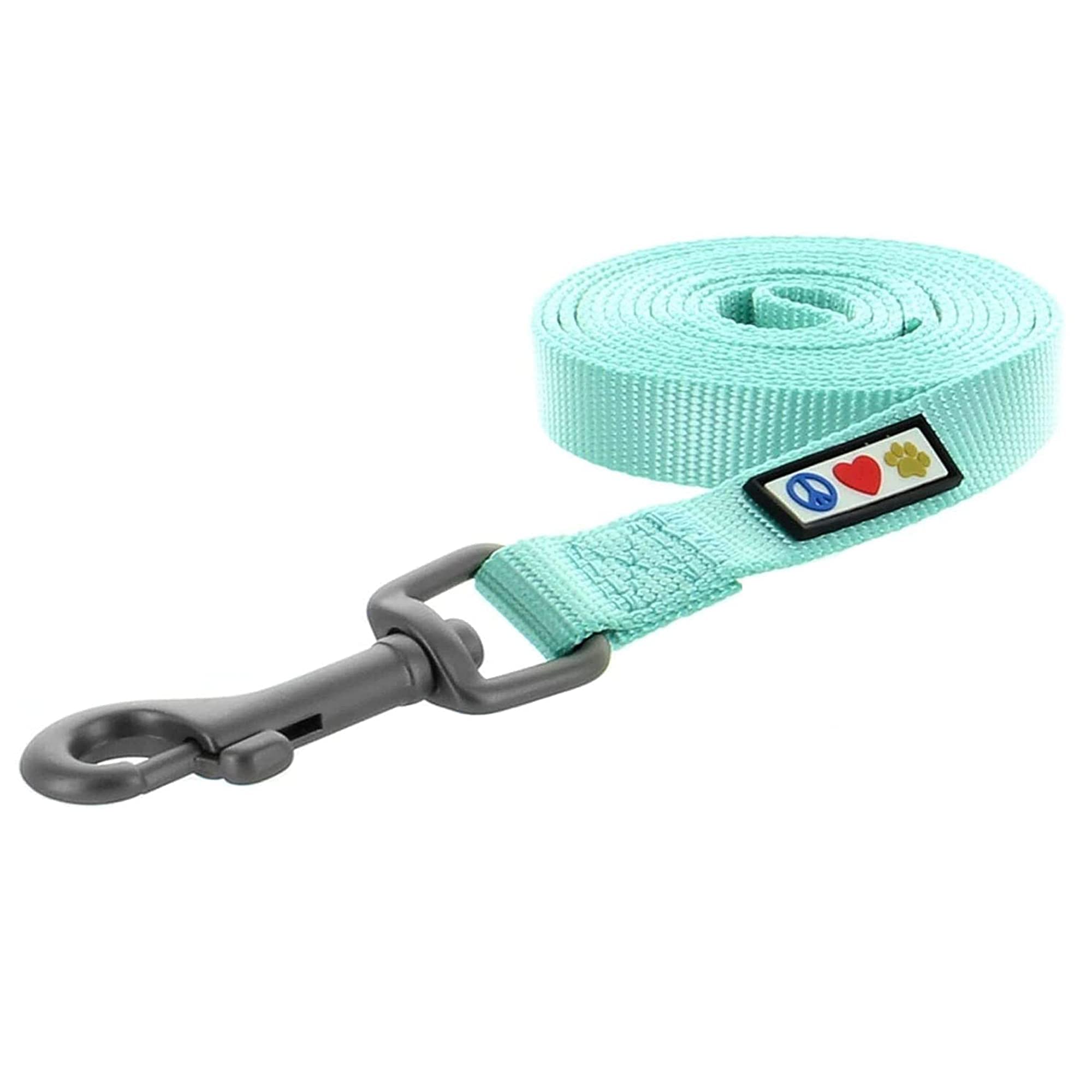 **Pawtitas Small Dog Harness, Collar & Leash Set - Teal | Adjustable Step-in Harness, Soft Nylon Collar & 6ft Leash for Small Dogs | Perfect for Walking, Training & Outdoor Adventures**