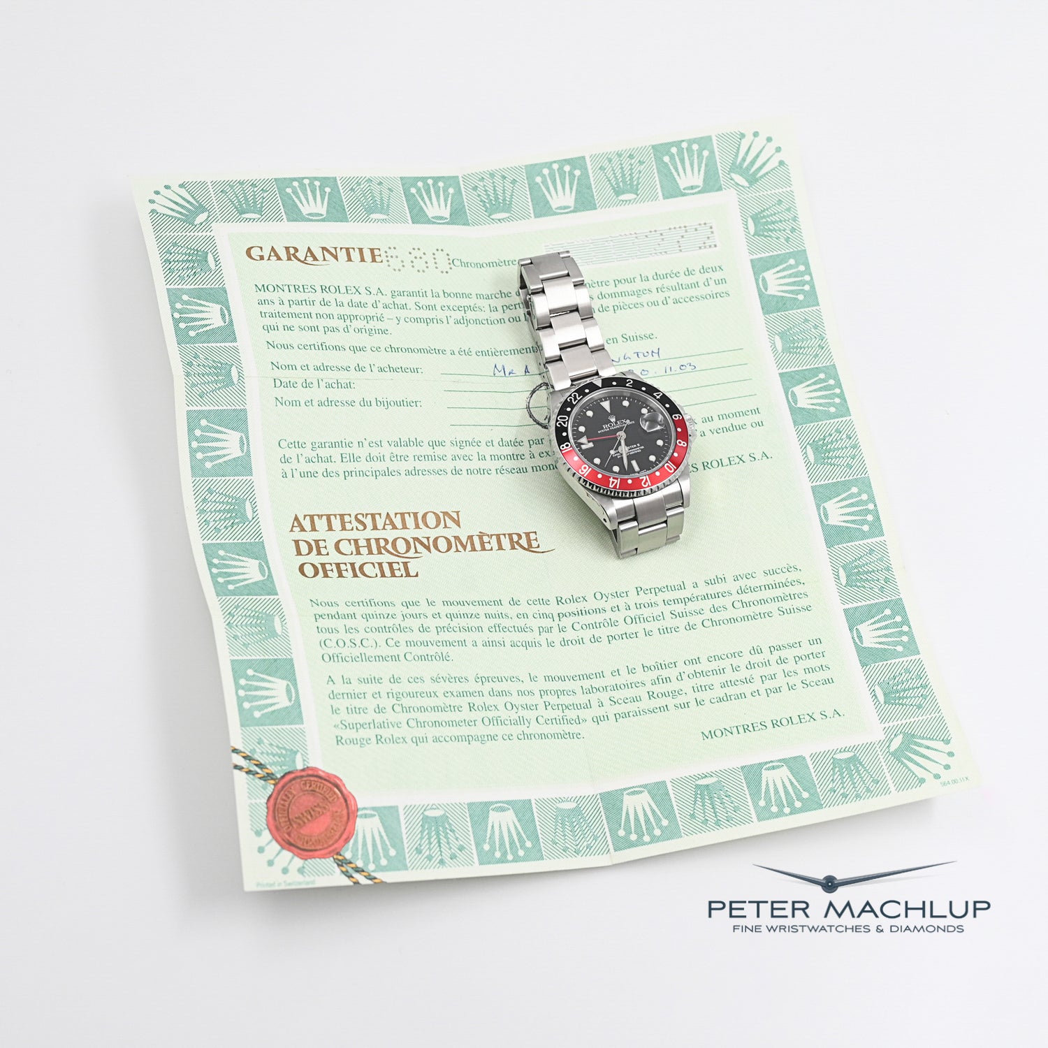 Authentic Rolex GMT-Master II 