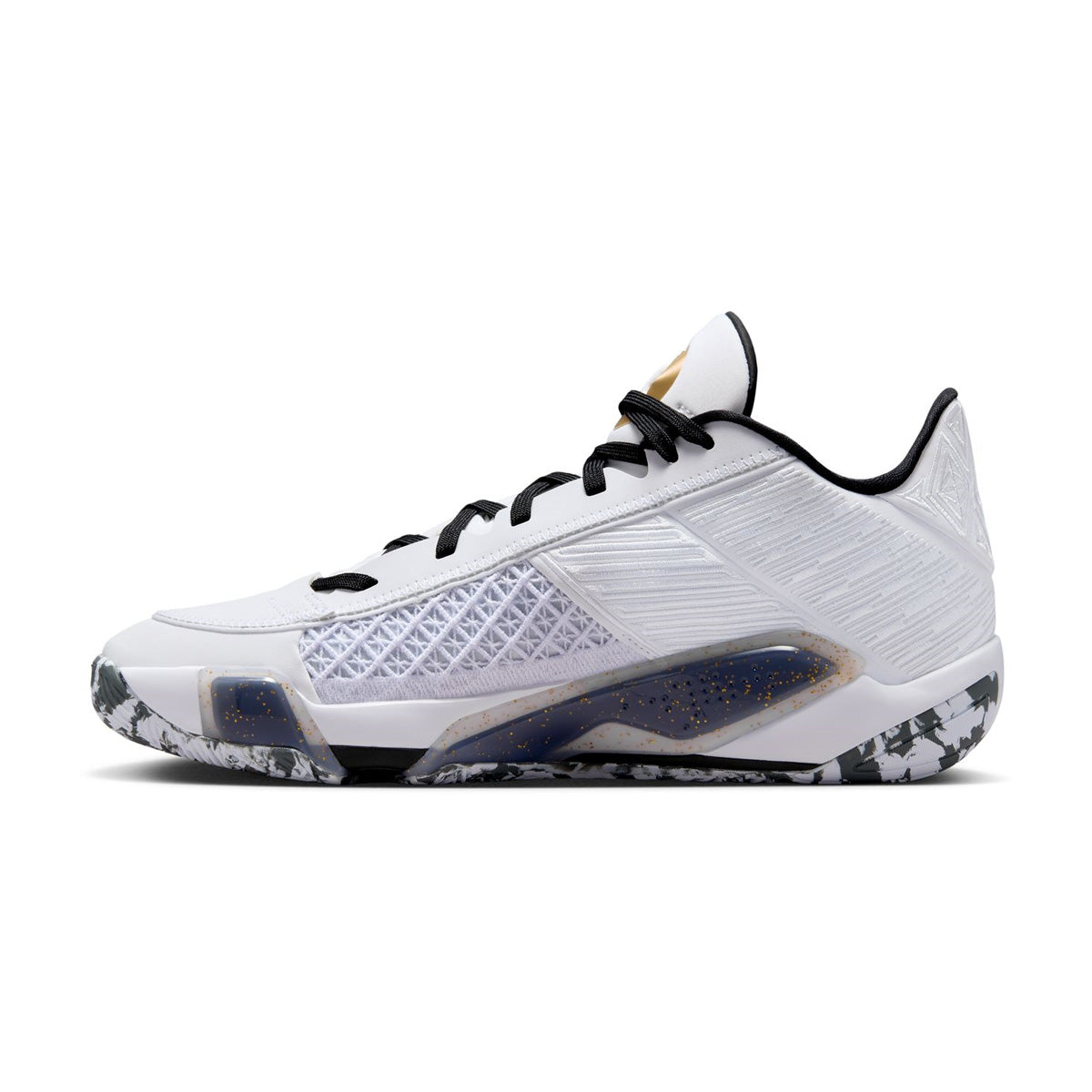 Air Jordan XXXVIII Low PF Basketball Shoes - White Black Men's Sneakers for Court Performance & Casual Wear