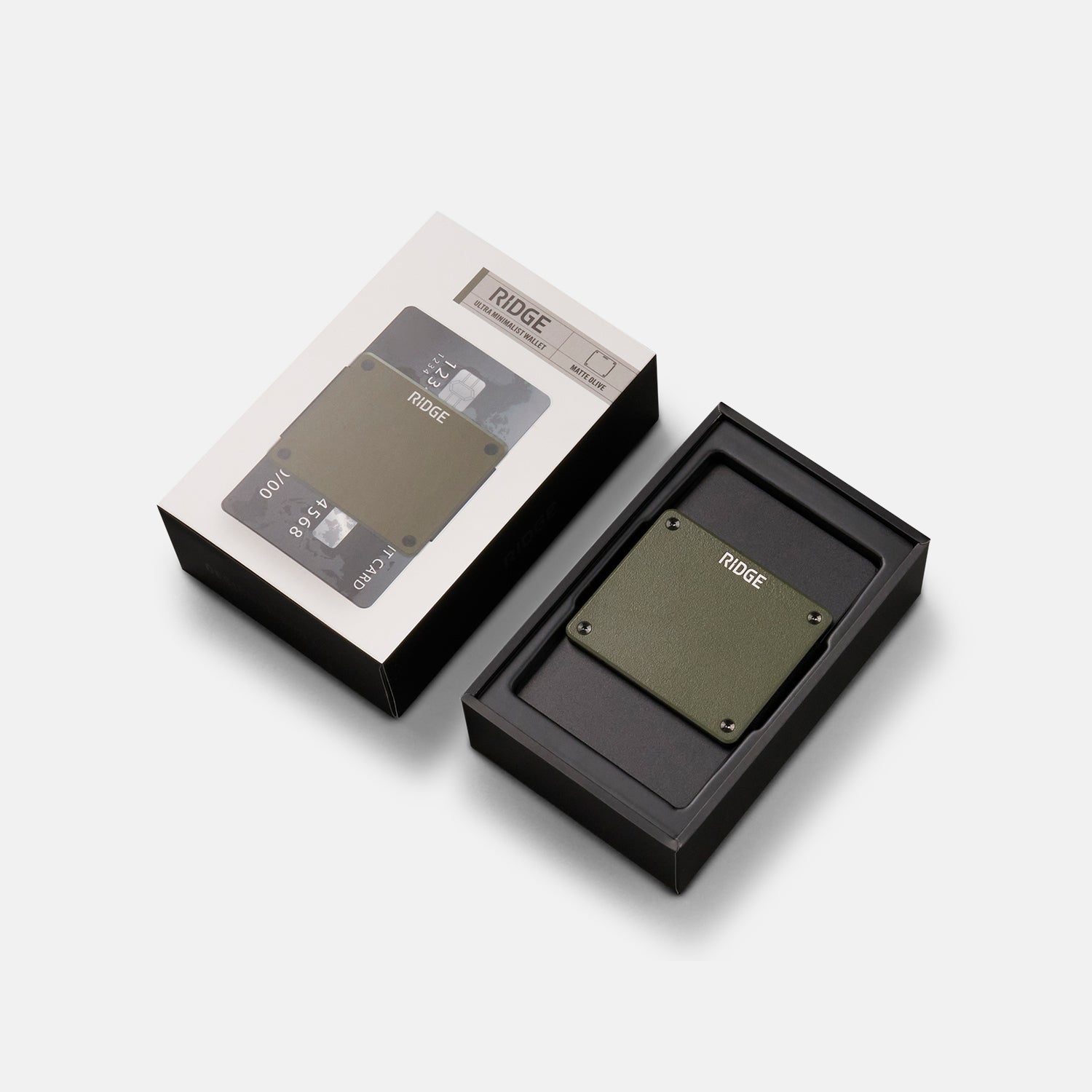 The Ridge Lite Slim Minimalist Wallet - Matte Olive Drab RFID Blocking for Men | Perfect for Travel, Everyday Carry & Outdoor Adventures