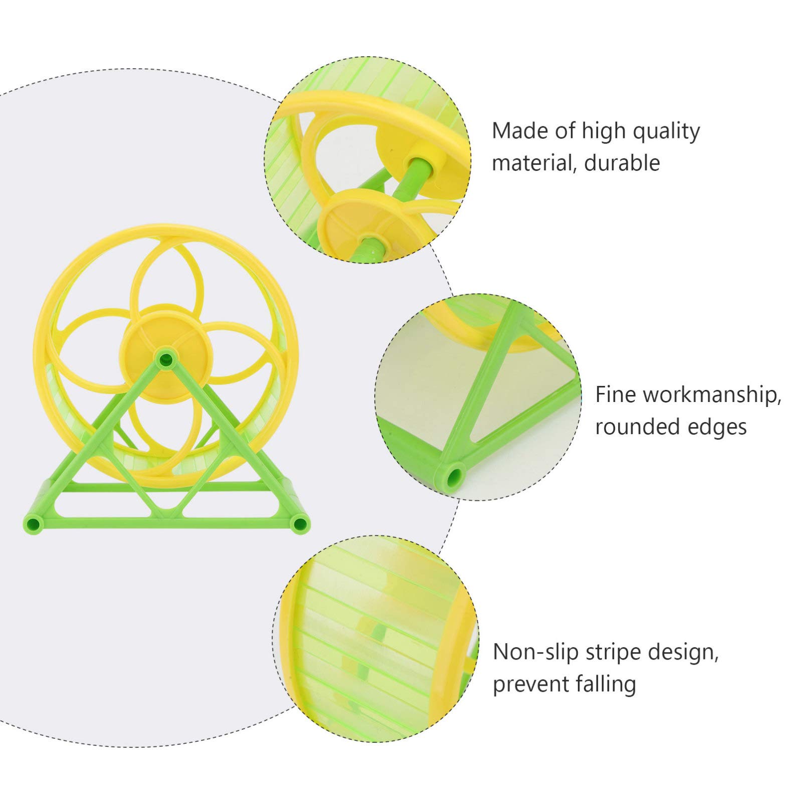 Balacoo 3-Pack Silent Hamster Exercise Wheels - Hamster Treadmill Toys for Small Pets, Chew-Proof Running Wheel for Dwarf Hamsters, Mice & Gerbils - Perfect for Cage Exercise & Stress Relief