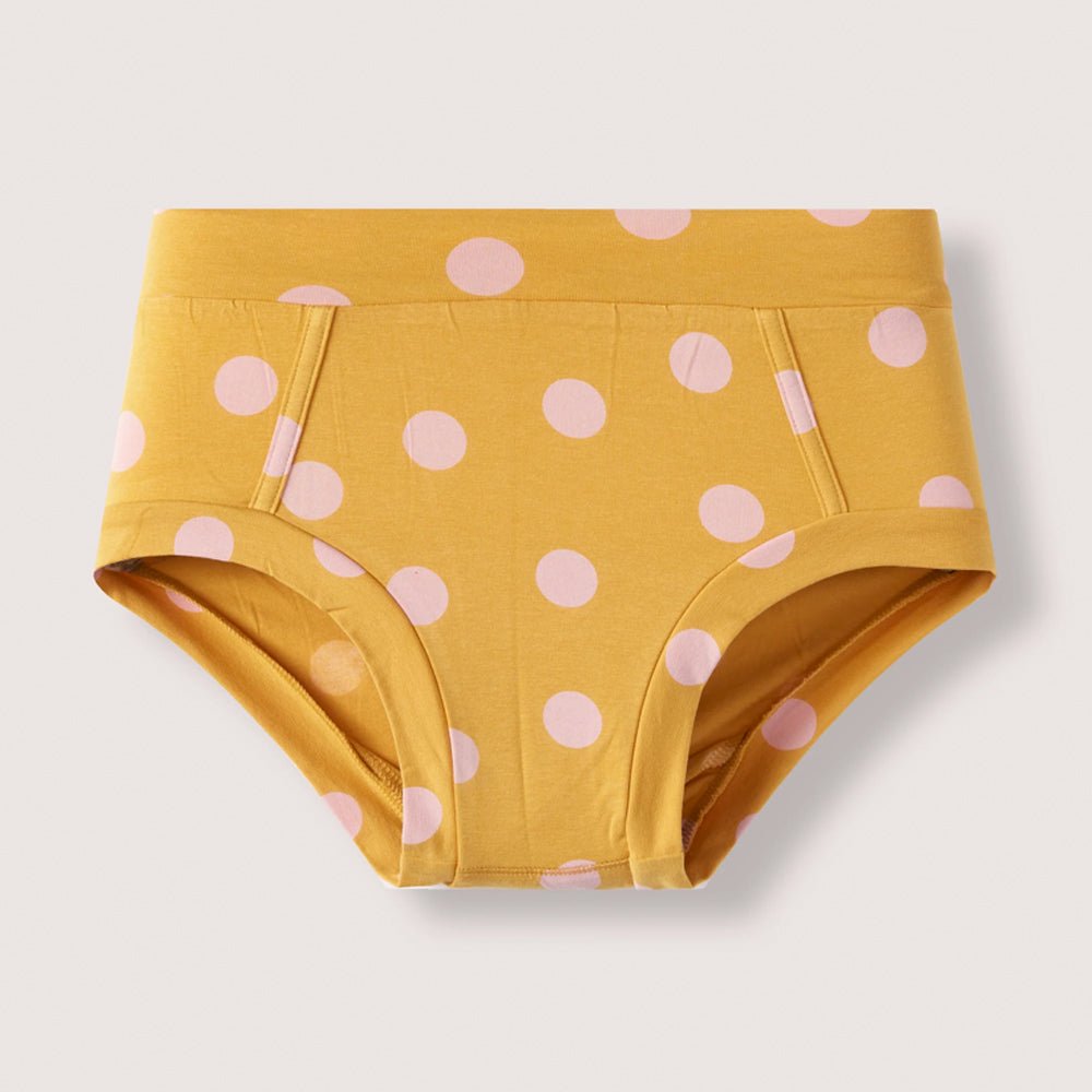 Lulu Funk Women's Brief Underwear - Comfortable Cotton Panties with Spotty Print for Everyday Wear, Sleep & Lounge