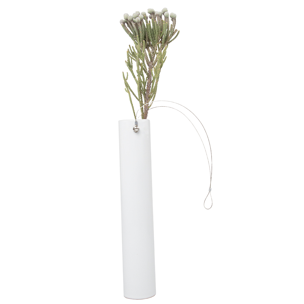 Hanging Ceramic Flower Vase - Modern Boho Home Decor for Wall or Patio - Perfect for Succulents, Air Plants & Small Flowers