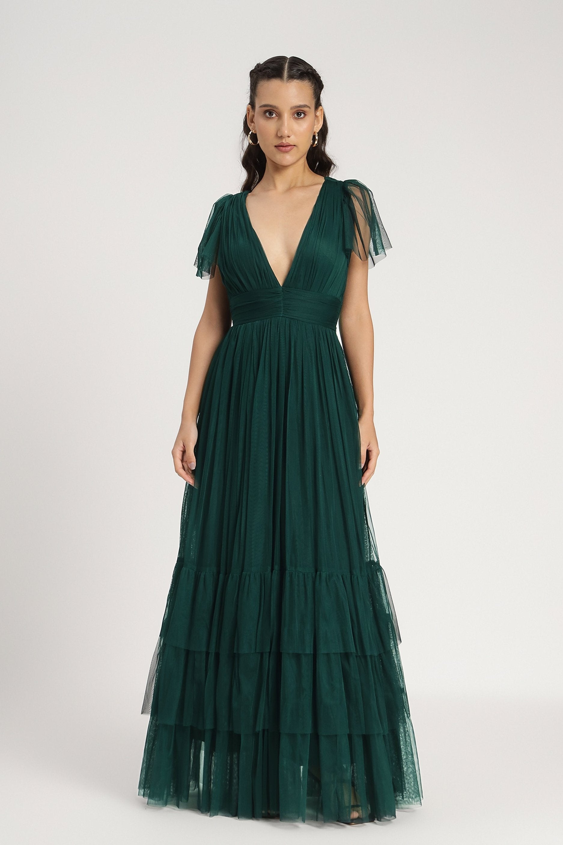 Madison Maxi Dress in Forest Green - Elegant Long Flowy Dress for Women | Perfect for Summer, Beach, Weddings & Casual Outings