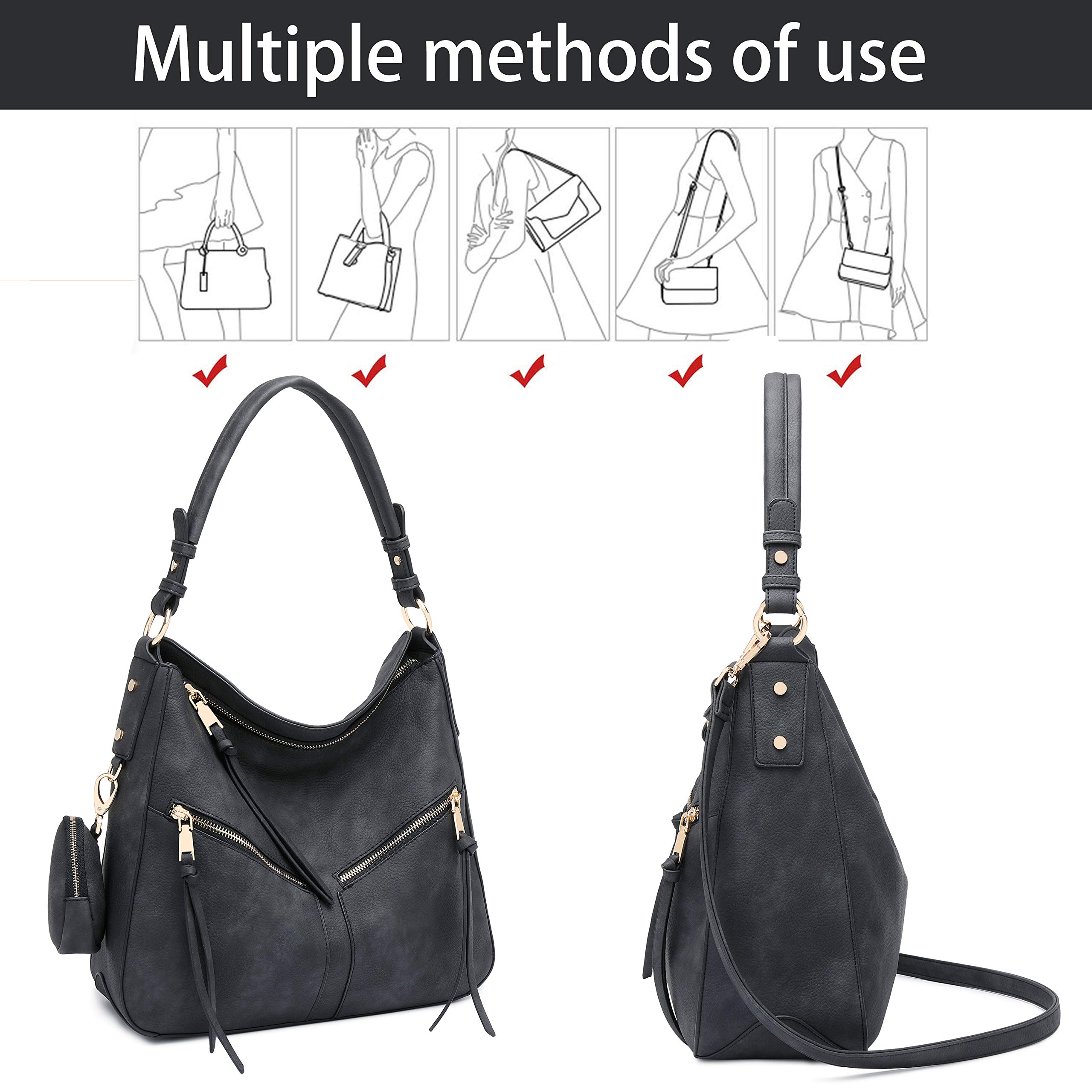 Stylish Hobo Bags for Women - Faux Leather Boho Shoulder Bag & Crossbody Purse - Fashionable Handbags for Everyday Use, Work, and Travel