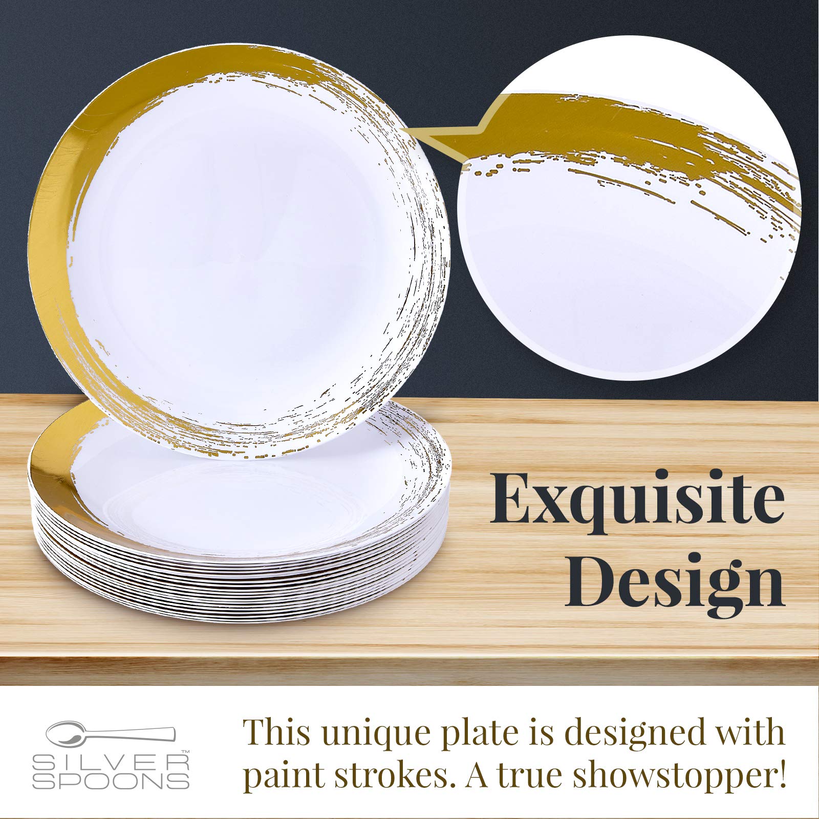 Elegant Disposable Dinner Plates 10.25