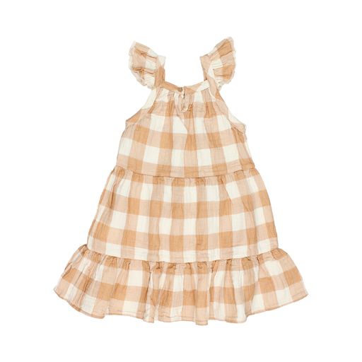 Buho Women's Gingham Print Dress - Flowy Summer Dress for Casual Outings, Picnics & Beach Vacations