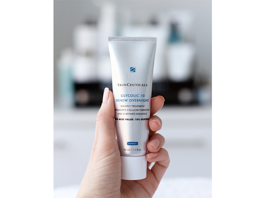 SkinCeuticals Glycolic 10 Renew Overnight Cream - 10% Glycolic Acid Exfoliating Treatment for Face, Anti-Aging Night Moisturizer for Brighter, Smoother Skin - Perfect for Nighttime Skincare Routine & Dark Spot Reduction