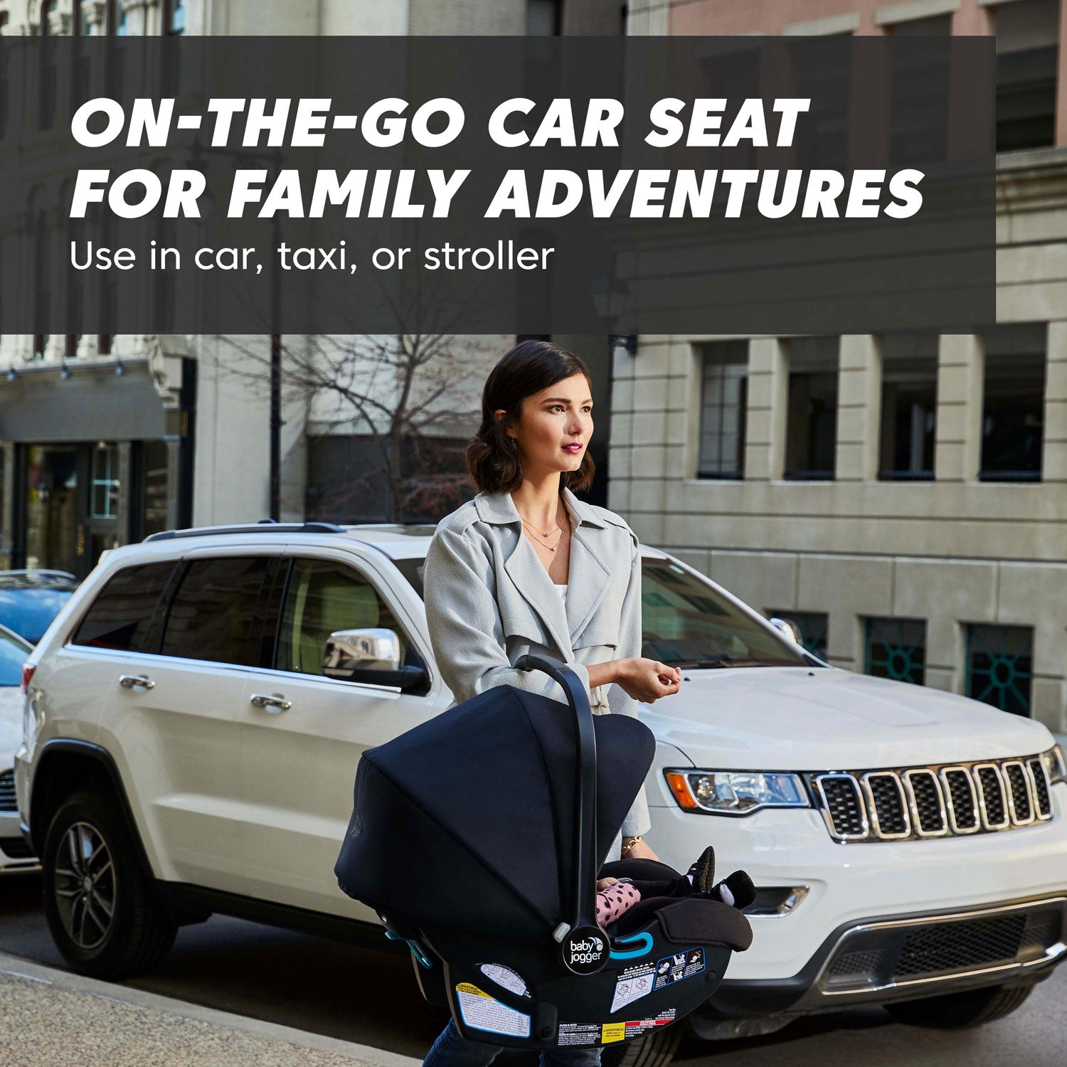 Baby Jogger City GO 2 Infant Car Seat - Lightweight & Safe for Newborns to 35 lbs | Easy Installation & Comfortable for Travel | Perfect for Stroller Compatibility & Daily Errands