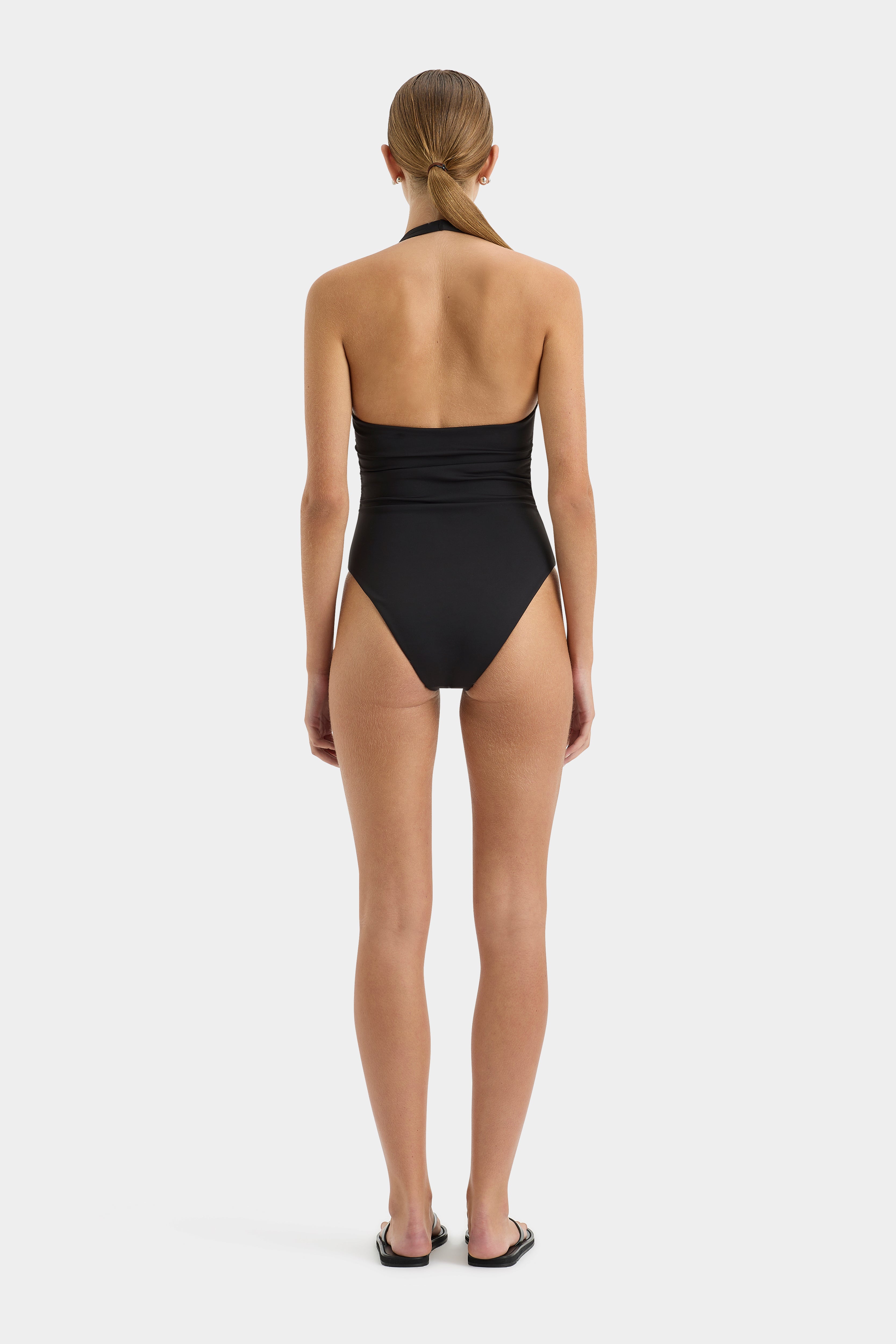Clarita Knot One Piece Swimsuit - Sexy High Waisted Bikini Bottom & Halter Top for Women - Perfect for Beach, Pool, Vacation & Summer Outfits