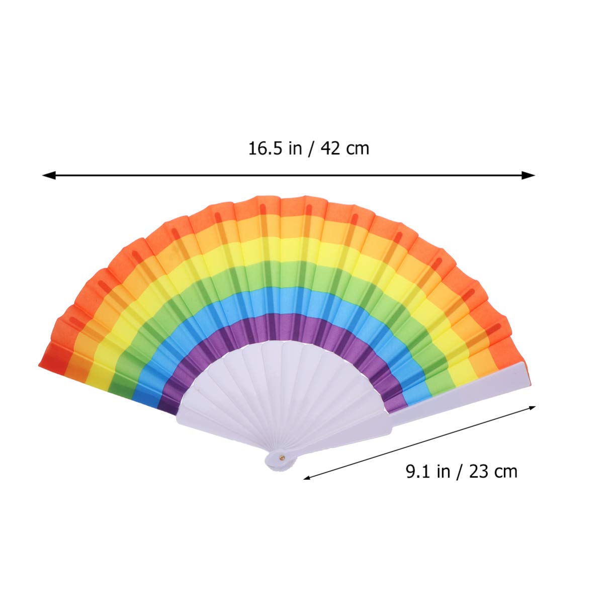 SUPVOX 2-Pack Large Folding Hand Fan - Portable Wedding Decoration, Japanese Style LGBT Pride Fan - Perfect for Weddings, Parties, Cosplay & Summer Cooling