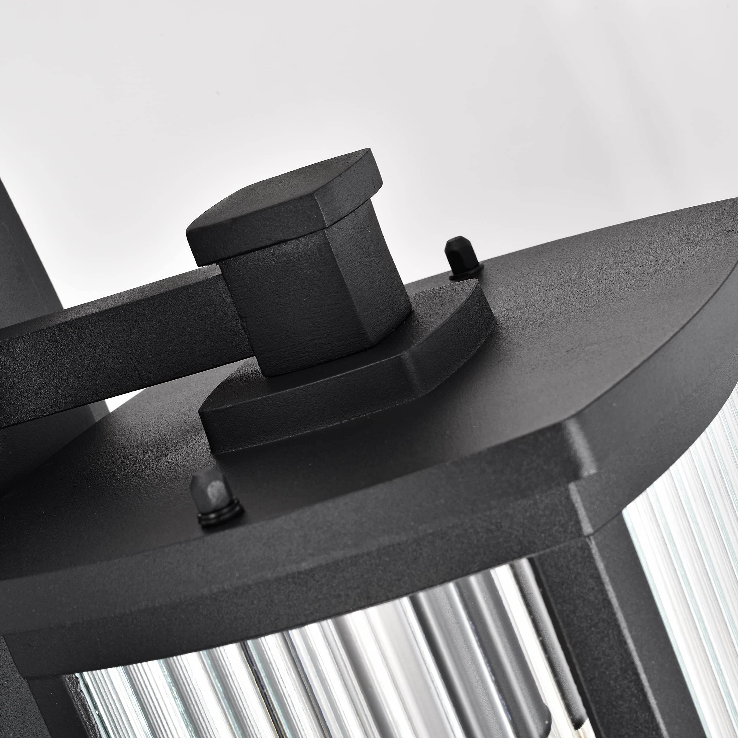 Chloe Lighting Evie Transitional 1-Light Textured Black Outdoor Wall Sconce - 14