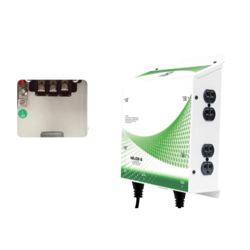 Titan Controls Helios 8 - 8 Light 240 Volt Grow Light Controller with Dual Trigger Cords for Indoor Hydroponic Gardening & Greenhouse Systems
