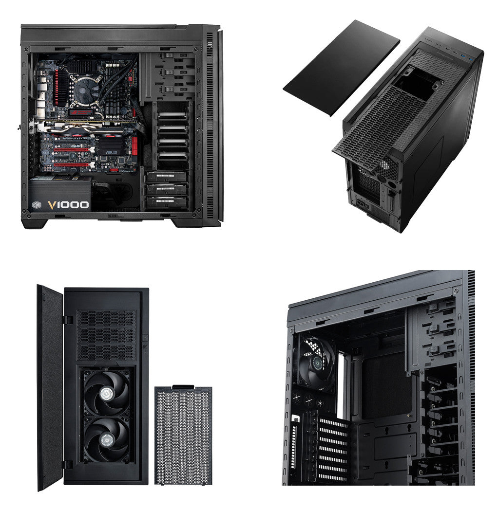 Cooler Master Silencio 652S ATX Mid Tower PC Case - Silent Computer Case with Soundproof Panels, USB 3.0 Ports & Tool-Free Design (Midnight Black) - Perfect for Gaming PC, Workstation & Home Office Setup