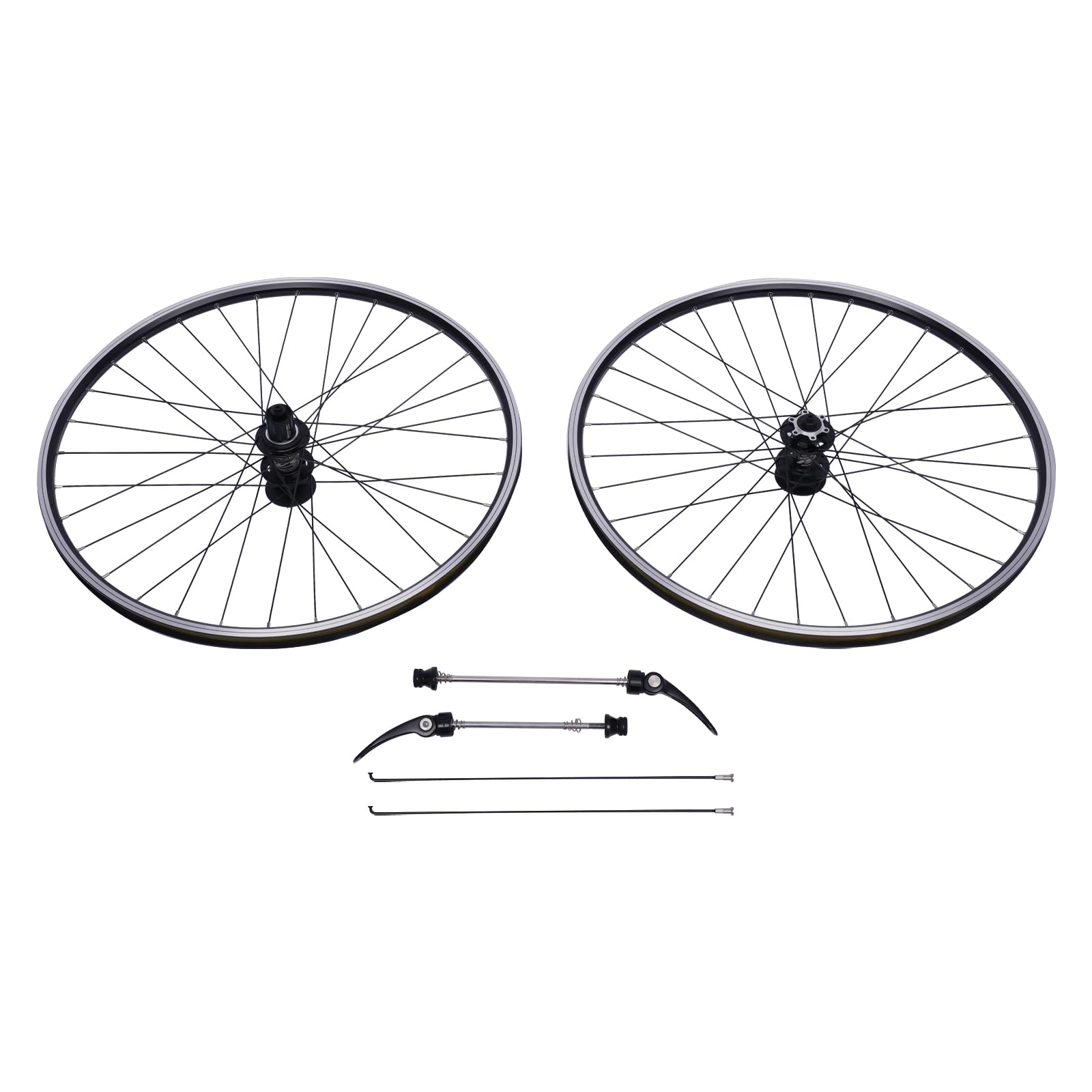 29 Inch Mountain Bike Wheelset - Disc Brake Ready, Aluminum Alloy Rims, Quick Release for Cassette - Perfect for Trail Riding & Off-Road Cycling