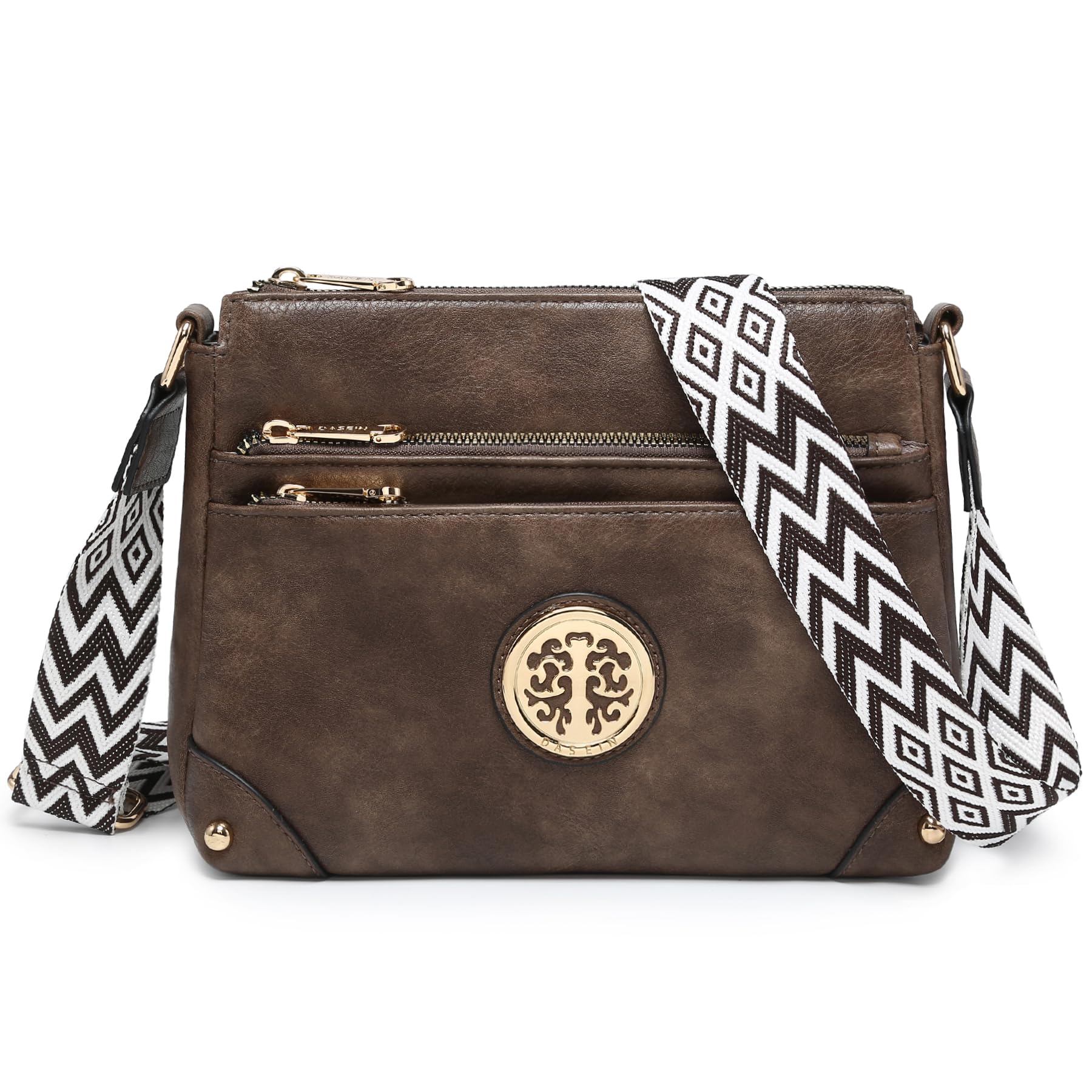 Trendy Women's Crossbody Purse with Multi Pockets & Adjustable Guitar Strap - Medium Shoulder Bag for Daily Use, Travel & Shopping