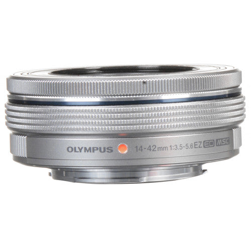 Olympus M.Zuiko Digital ED 14-42mm f/3.5-5.6 EZ Pancake Zoom Lens for Micro Four Thirds Cameras (Silver) - Perfect for Travel, Vlogging & Everyday Photography