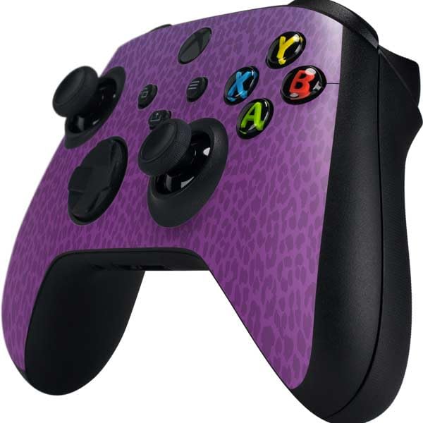 Skinit Custom Gaming Skin for Xbox Series X Controller - Cheetah Print in Purple & Blue | Protective Decal for Enhanced Grip & Style | Perfect for Gaming Enthusiasts & Collectors