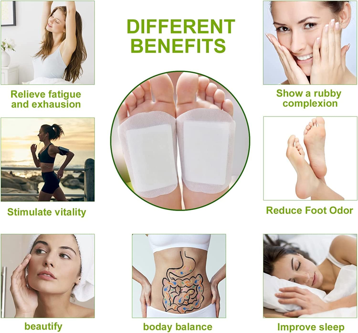 GROOTS Detox Foot Patches for Pain Relief & Stress Relief - Natural Cleansing Toxin Remover Foot Pads for Better Sleep - Detoxification for Men & Women (20 Patches per Box) - Perfect for Nighttime Use, Travel & Post-Workout Recovery